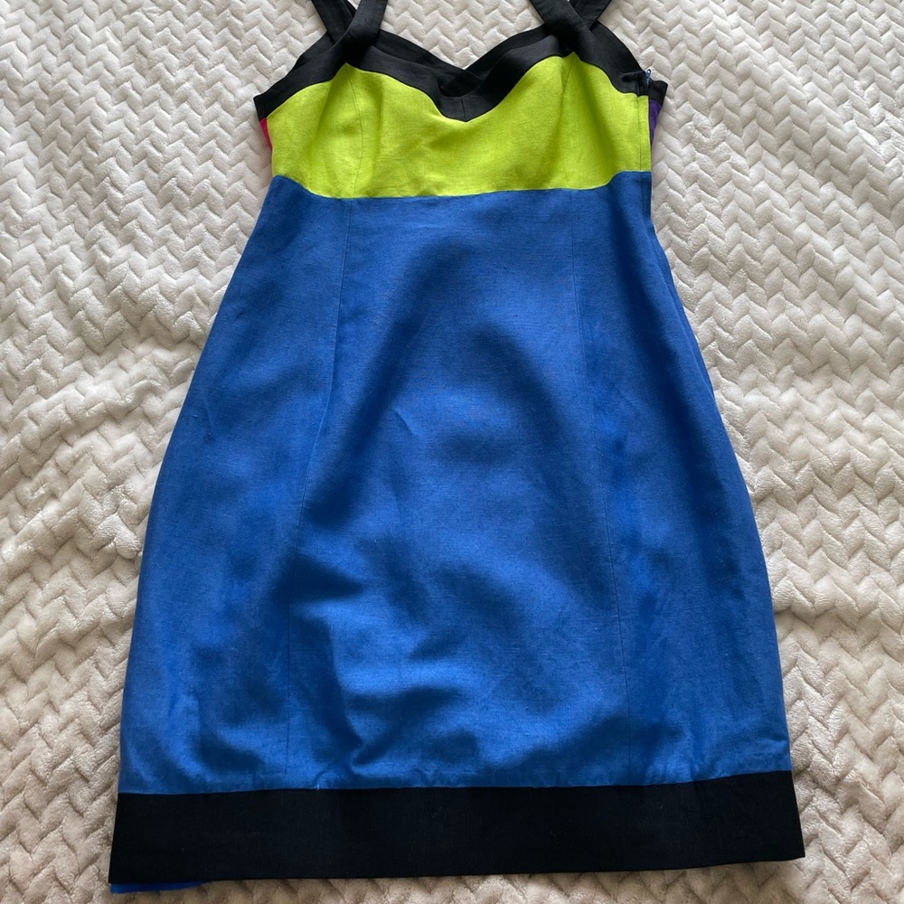 Vintage Colorblock Mini Dress